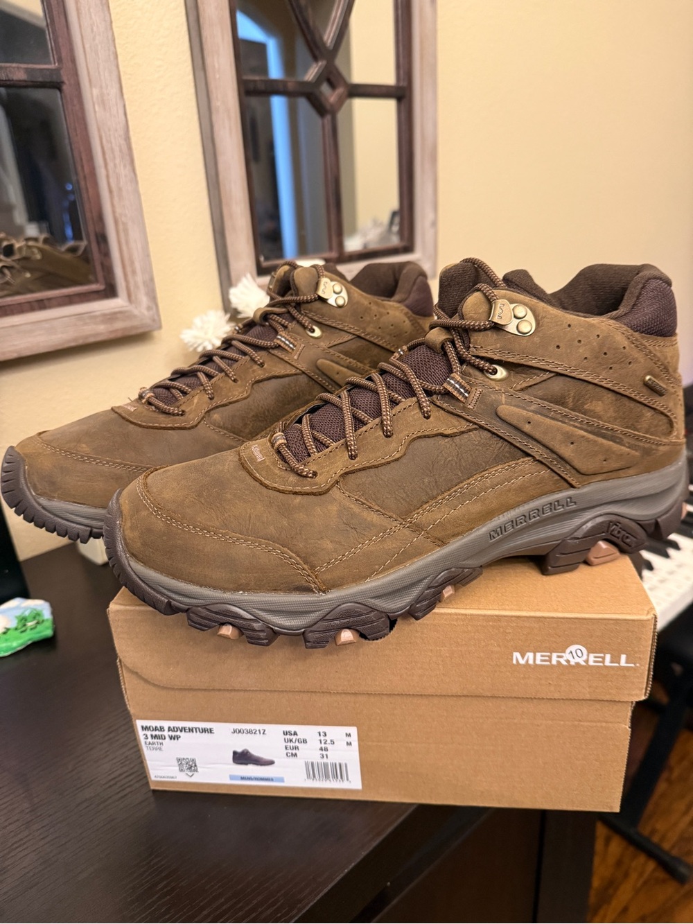 Merrell Moab Adventure 3 Mid Waterproof Boots - Earth Mens 13 New in Box